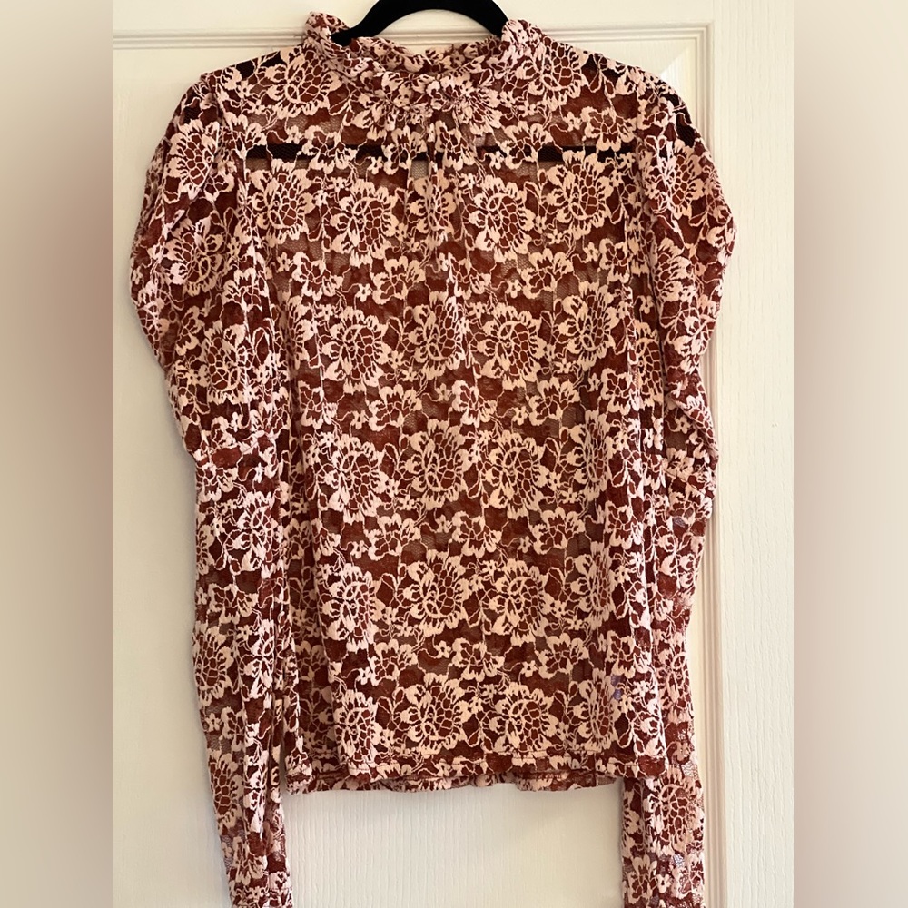 Dolan (Anthropology) Lace floral top, Size XL